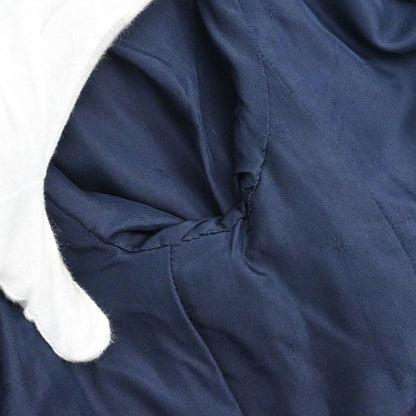 Chanel Single Breasted Collarless Jacket Navy