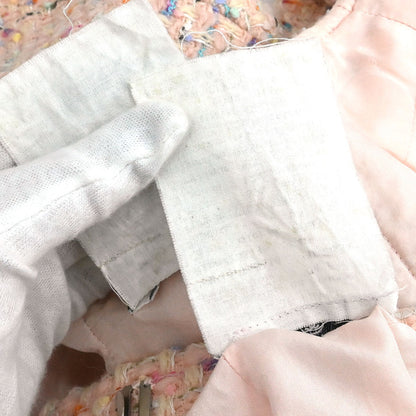 Chanel 1994 Setup Suit Jacket Skirt Tweed Pink #40
