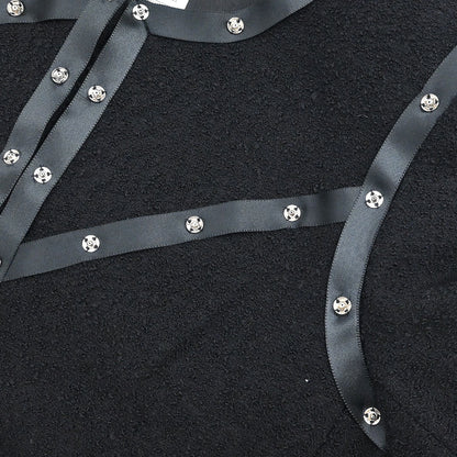 Chanel 2003 Collarless Jacket Black #38