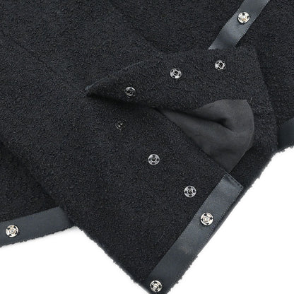 Chanel 2003 Collarless Jacket Black #38