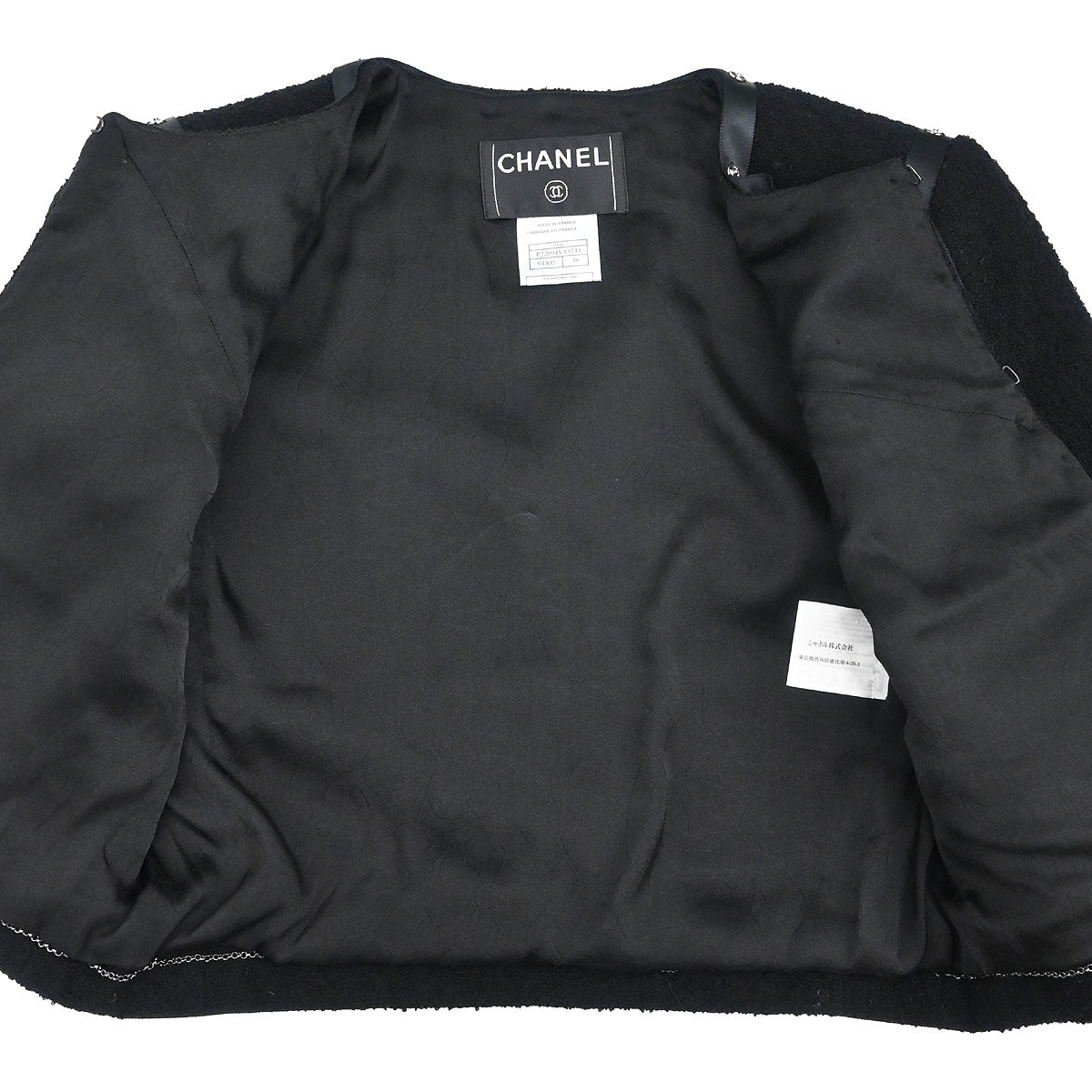 Chanel 2003 Collarless Jacket Black #38