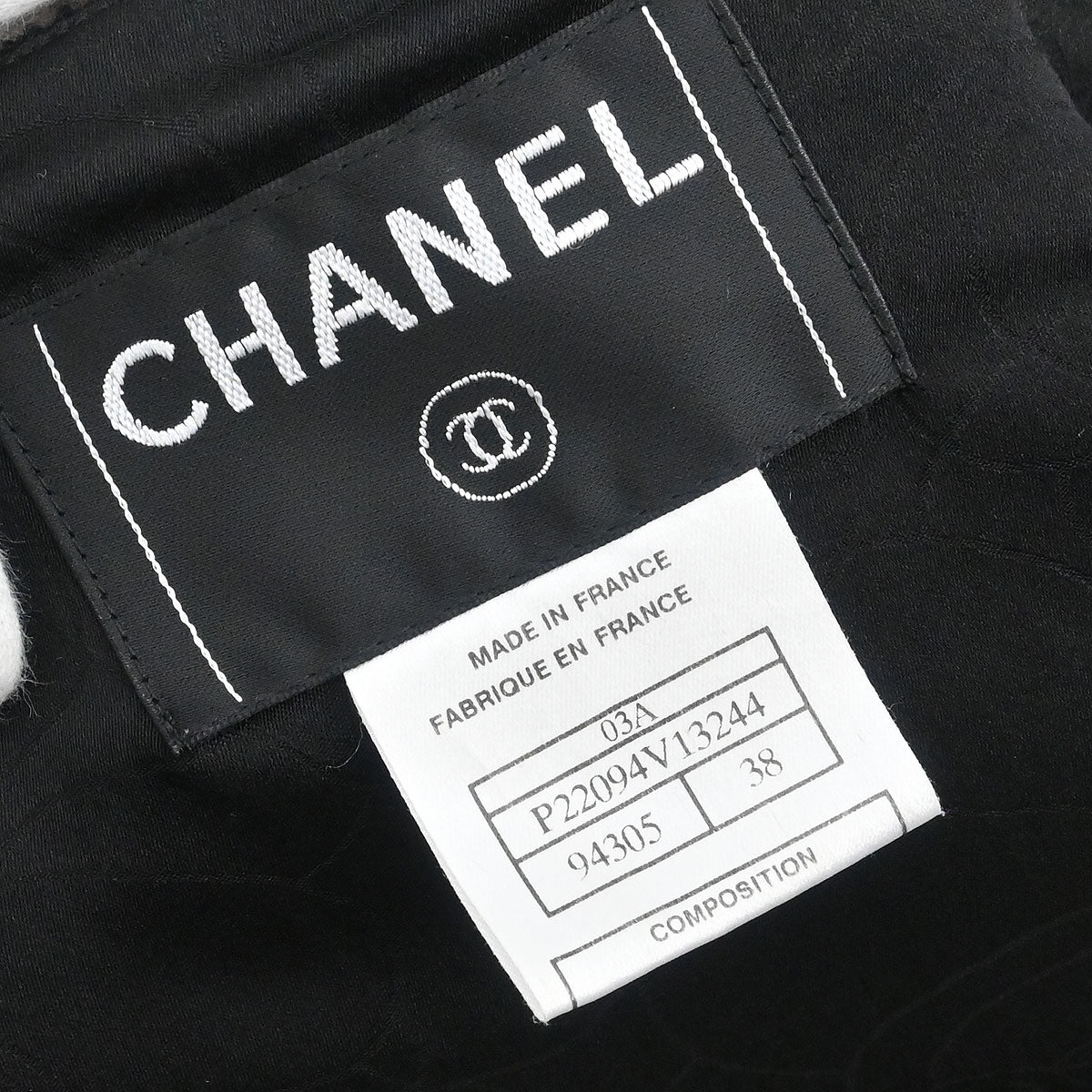 Chanel 2003 Collarless Jacket Black #38