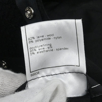 Chanel 2003 Collarless Jacket Black #38
