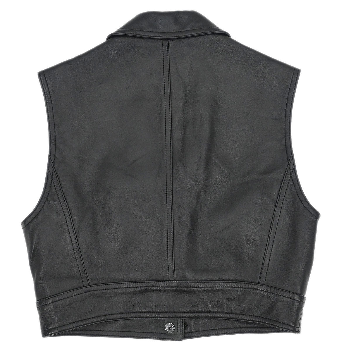 Chanel 1995 Sleeveless Single Breasted Jacket Black #38