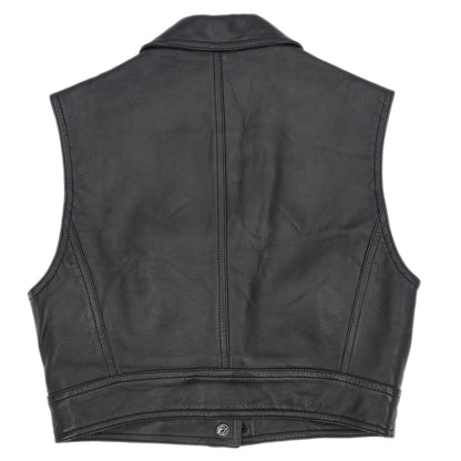 Chanel 1995 Sleeveless Single Breasted Jacket Black #38