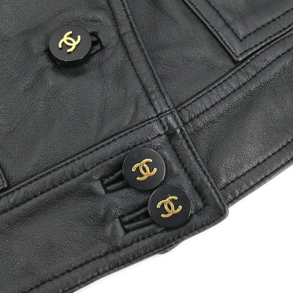 Chanel 1995 Sleeveless Single Breasted Jacket Black #38