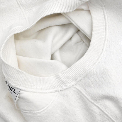 Chanel Long Sleeve Top Sweater White #L