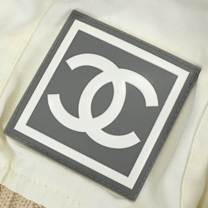 Chanel White Sport Line Knit Cap #M Small Good