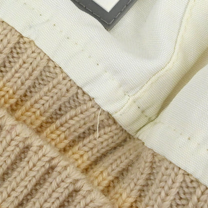 Chanel White Sport Line Knit Cap #M Small Good