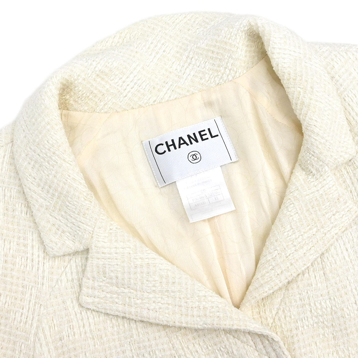 Chanel 2007 Single Breasted Jacket White #34
