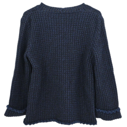 Chanel 2012 Tweed Cardigan Jacket Navy #40