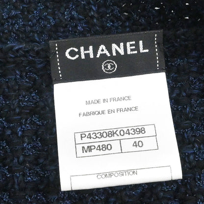 Chanel 2012 Tweed Cardigan Jacket Navy #40