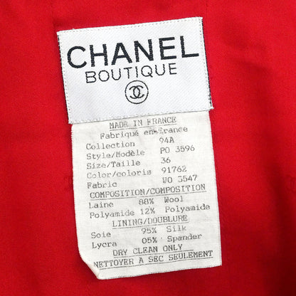 Chanel 1994 Coat Red #36