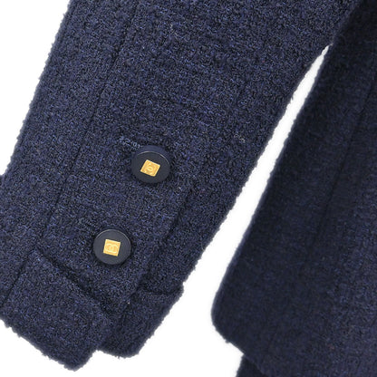 Chanel 1996 Setup Suit Jacket Skirt Navy #40