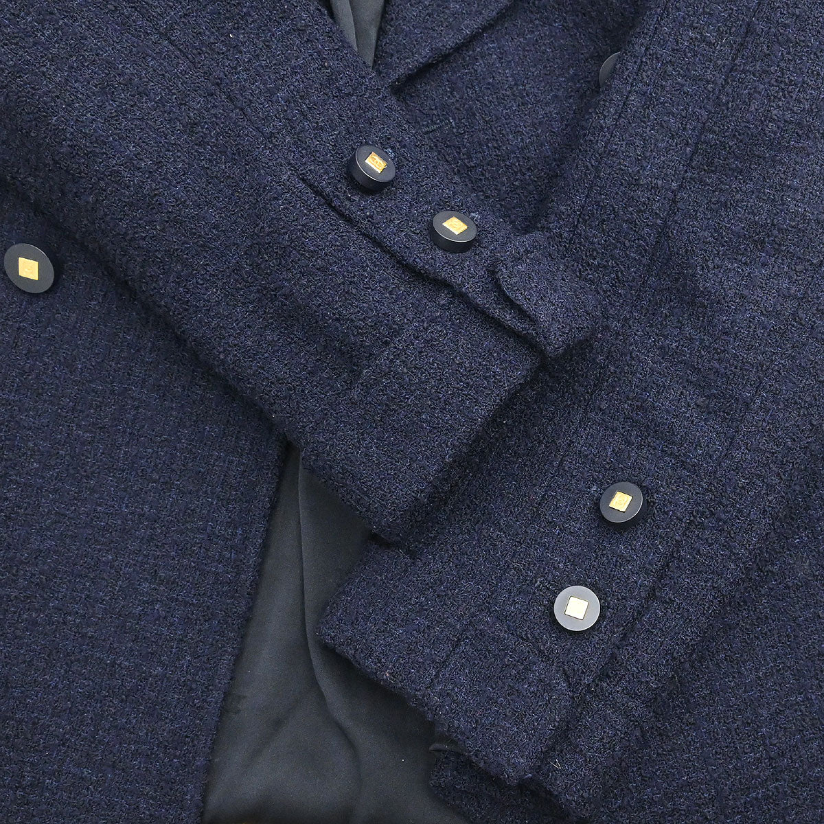 Chanel 1996 Setup Suit Jacket Skirt Navy #40