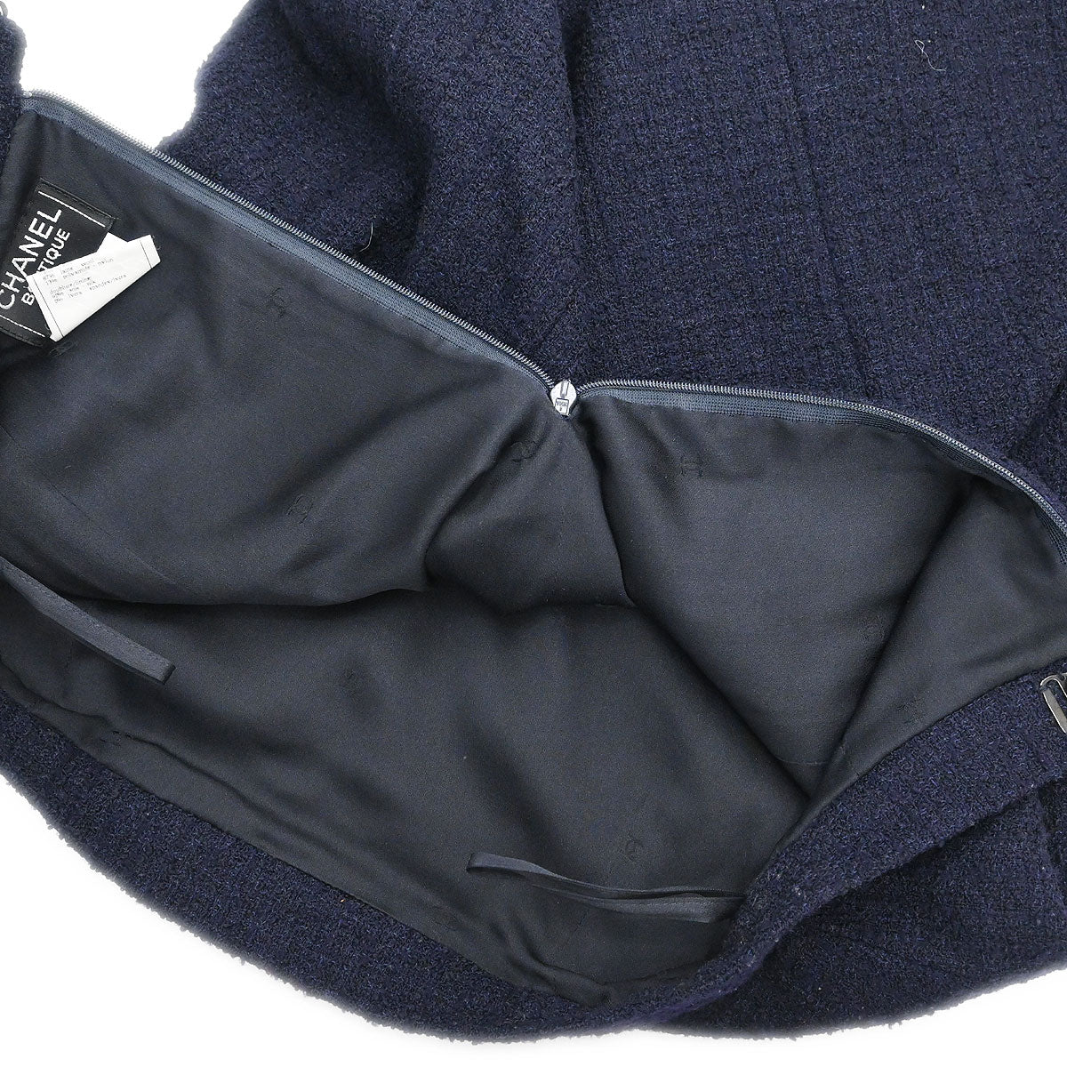 Chanel 1996 Setup Suit Jacket Skirt Navy #40