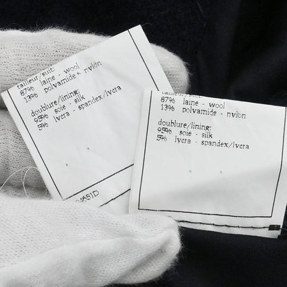 Chanel 1996 Setup Suit Jacket Skirt Navy #40