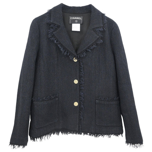 Chanel 2004 Single Breasted Jacket Black #42