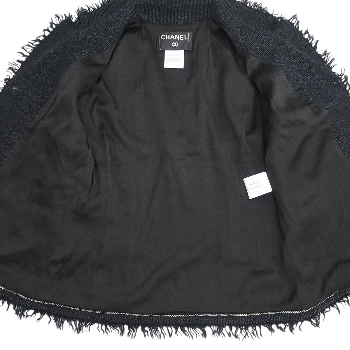 Chanel 2004 Single Breasted Jacket Black #42