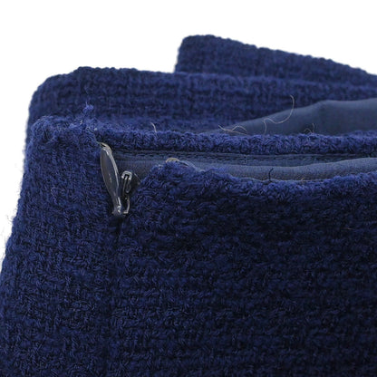 Chanel Setup Suit Jacket Skirt Navy #38