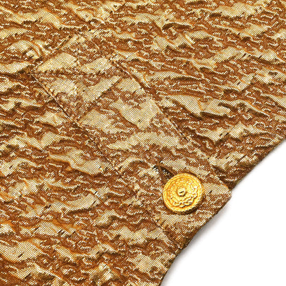 Chanel 1996 3 Setup Suit Jacket Top Skirt Brown #44