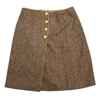 Chanel 1996 3 Setup Suit Jacket Top Skirt Brown #44