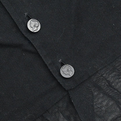 Chanel 2003 Setup Suit Top Skirt Black #34