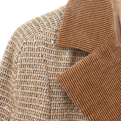 Chanel Single Breasted Jacket Brown #38