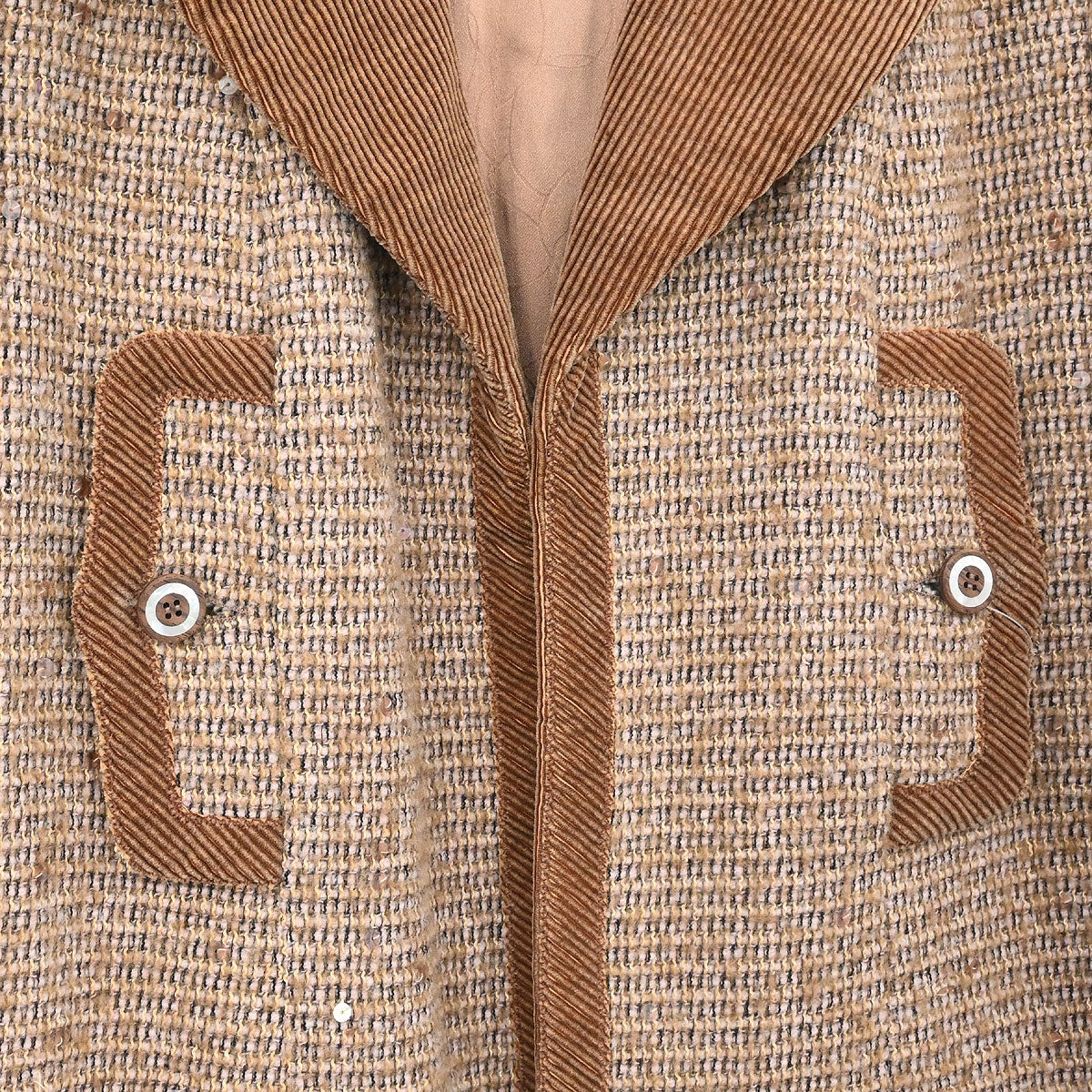 Chanel Single Breasted Jacket Brown #38