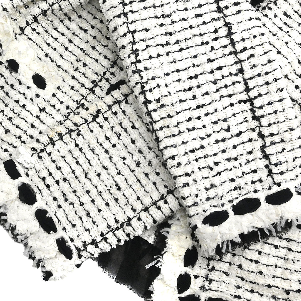 Chanel 2005 Single Breasted Collarless Jacket White #40