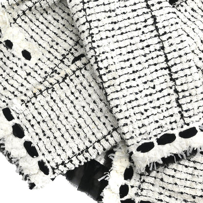 Chanel 2005 Single Breasted Collarless Jacket White #40