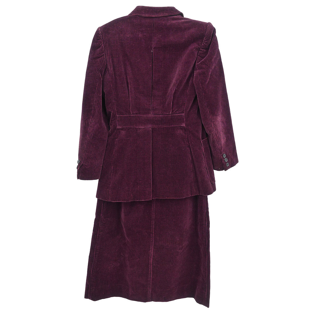 Yves Saint Laurent Setup Suit Jacket Skirt Bordeaux #M