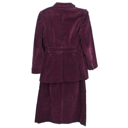 Yves Saint Laurent Setup Suit Jacket Skirt Bordeaux #M