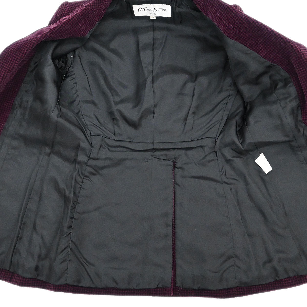 Yves Saint Laurent Setup Suit Jacket Skirt Bordeaux #M