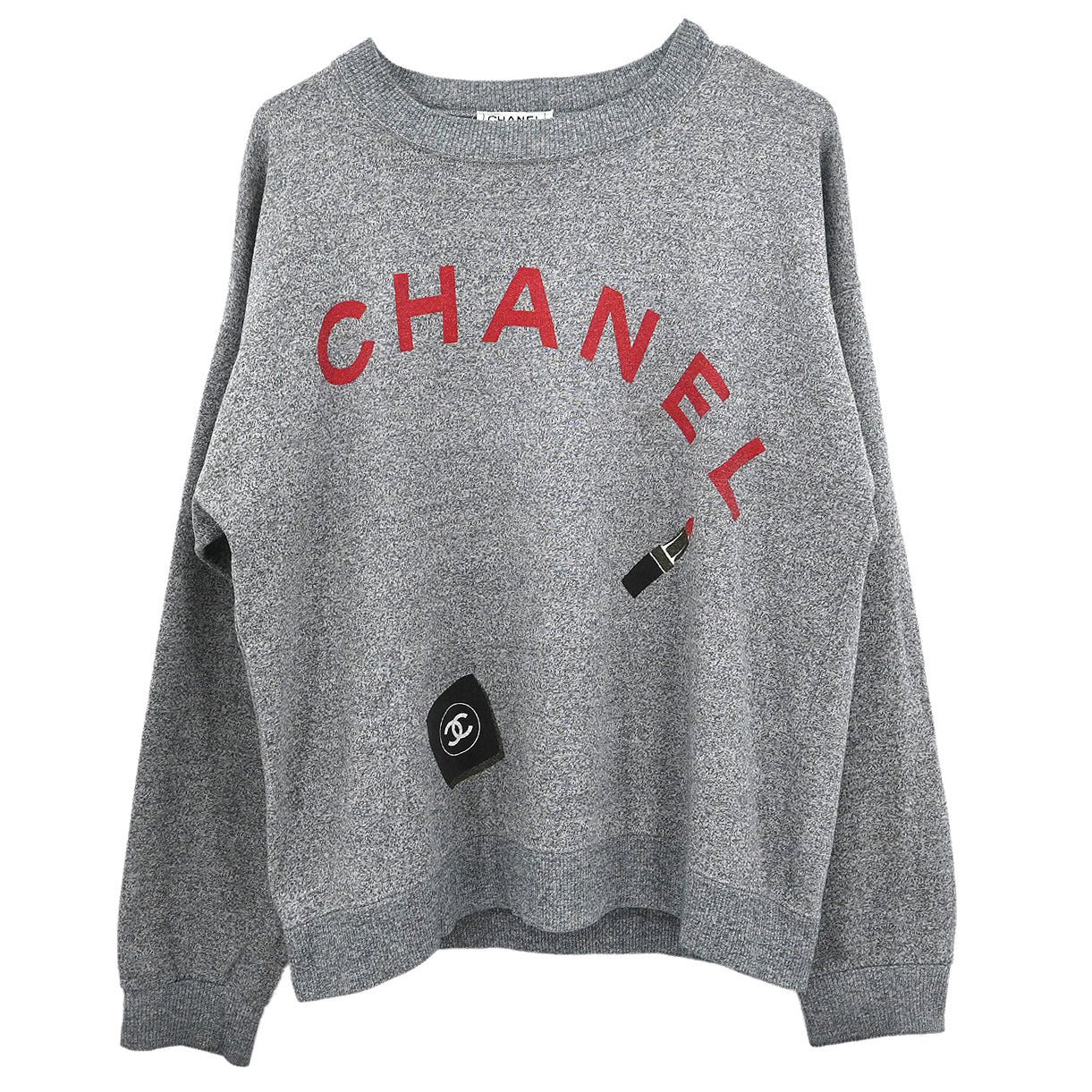 Chanel Long Sleeve Top Sweater Gray