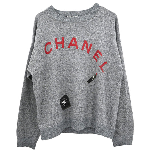 Chanel Long Sleeve Top Sweater Gray