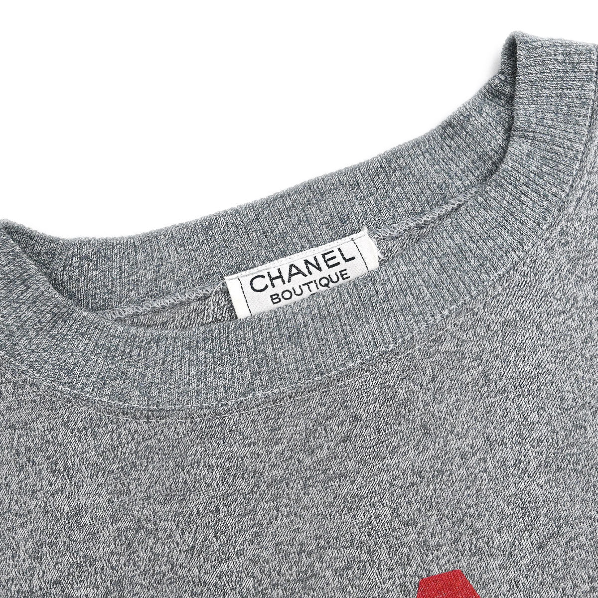 Chanel Long Sleeve Top Sweater Gray