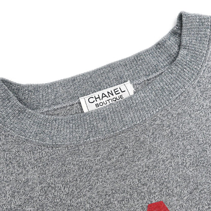 Chanel Long Sleeve Top Sweater Gray