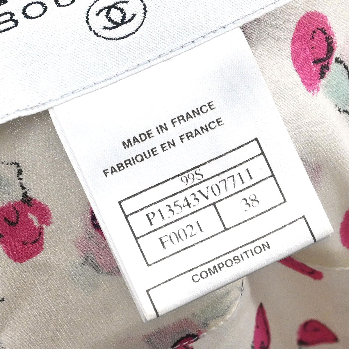 Chanel 1999 Shirt Blouse White #38