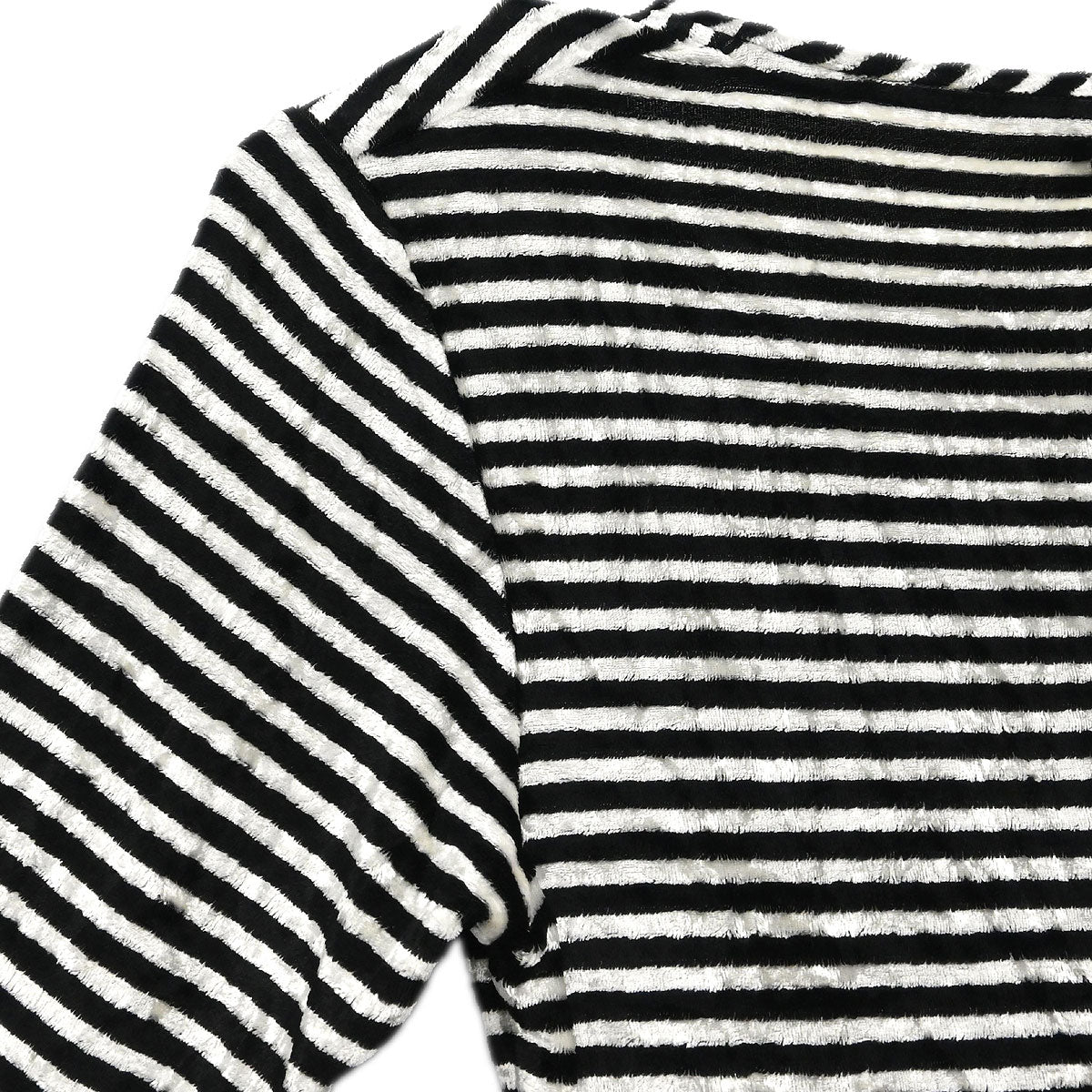 Chanel 2010 Round Neck Top Stripe Black White #38