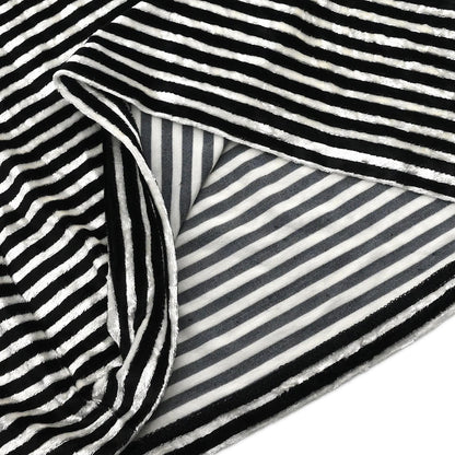 Chanel 2010 Round Neck Top Stripe Black White #38