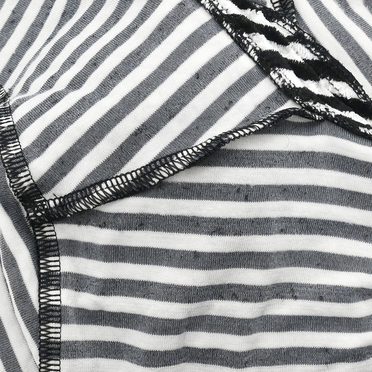 Chanel 2010 Round Neck Top Stripe Black White #38