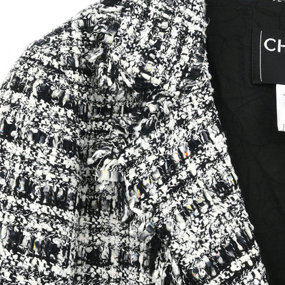 Chanel 2004 Setup Suit Jacket Skirt Tweed Black #34