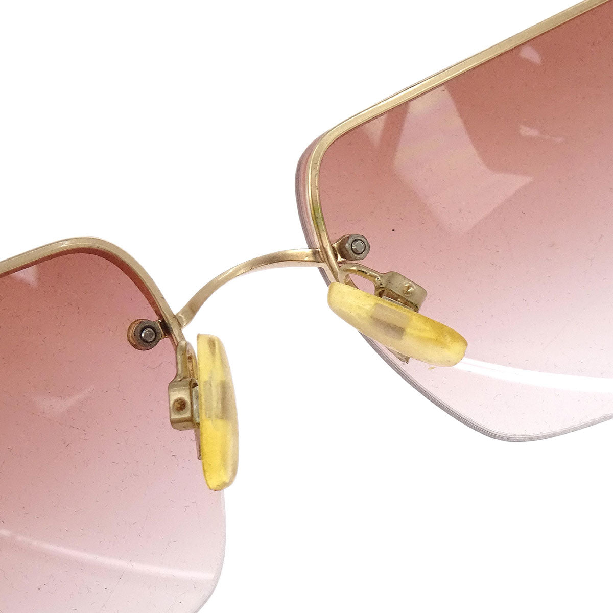 Chanel Sunglasses Eyewear Brown Rhinestone 62□15 Small Good