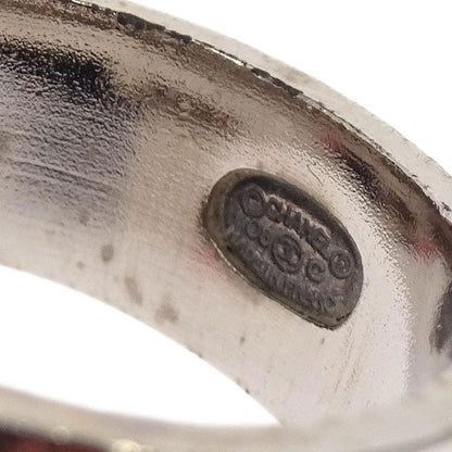 Chanel CC Ring Rhinestone Silver #53 08C