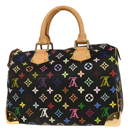 Louis Vuitton Black Monogram Multicolor Speedy 30 Handbag M92642