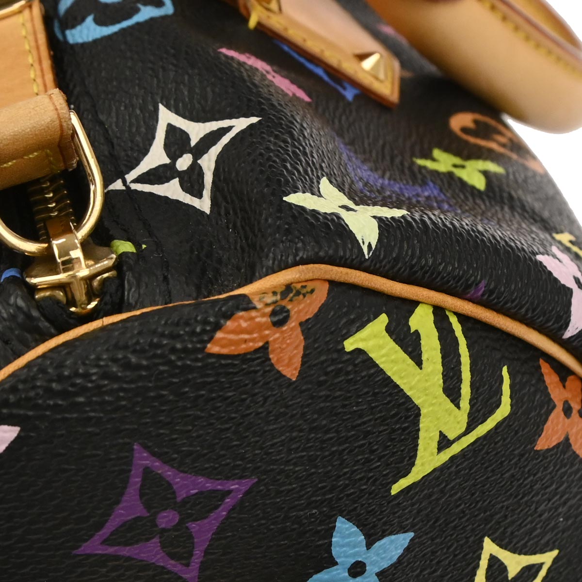 Louis Vuitton Black Monogram Multicolor Speedy 30 Handbag M92642