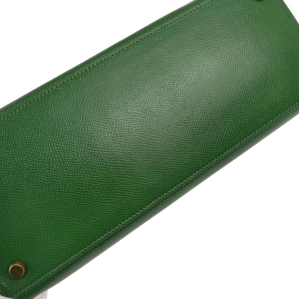 Hermes Green Courchevel Kelly 28 Retourne Handbag