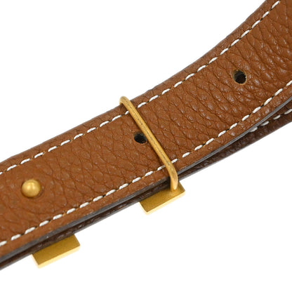 Hermes Black Box Calf Constance Reversible Belt #75 Small Good