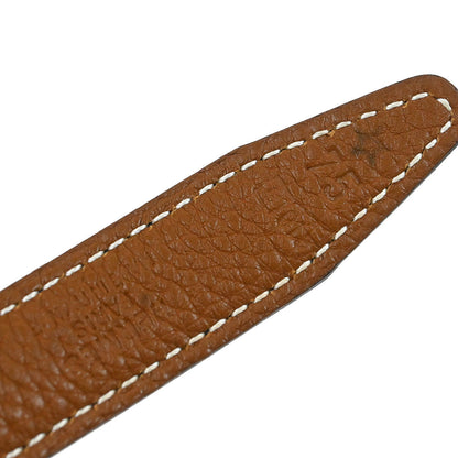 Hermes Black Box Calf Constance Reversible Belt #75 Small Good